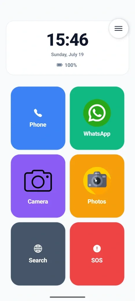 Juno accessible senior home screen